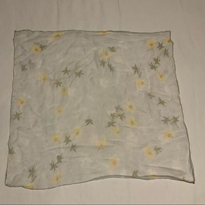 Sheer floral scarf
